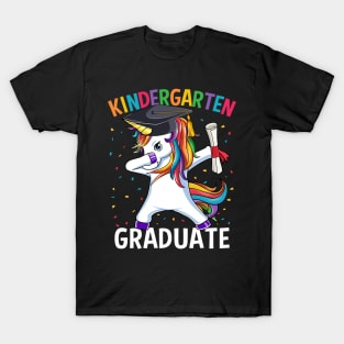 Dabbing Unicorn Kindergarten Graduation Gift T-Shirt